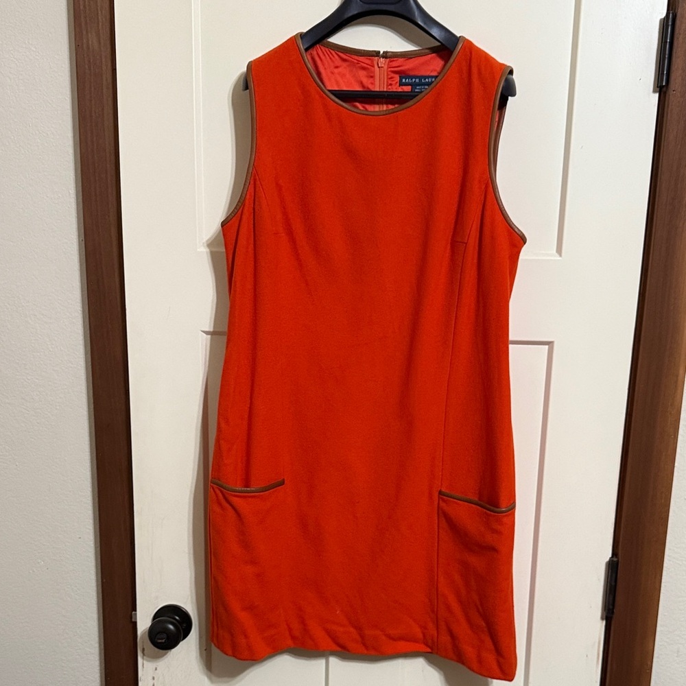 Ralph Lauren Bright Orange Mini Dress